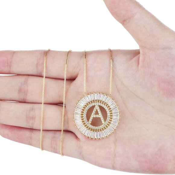 A-Z Alphabet Pendant Necklaces Charms Women Initial Letter Chain Necklace 4 Colo - Picture 3 of 5